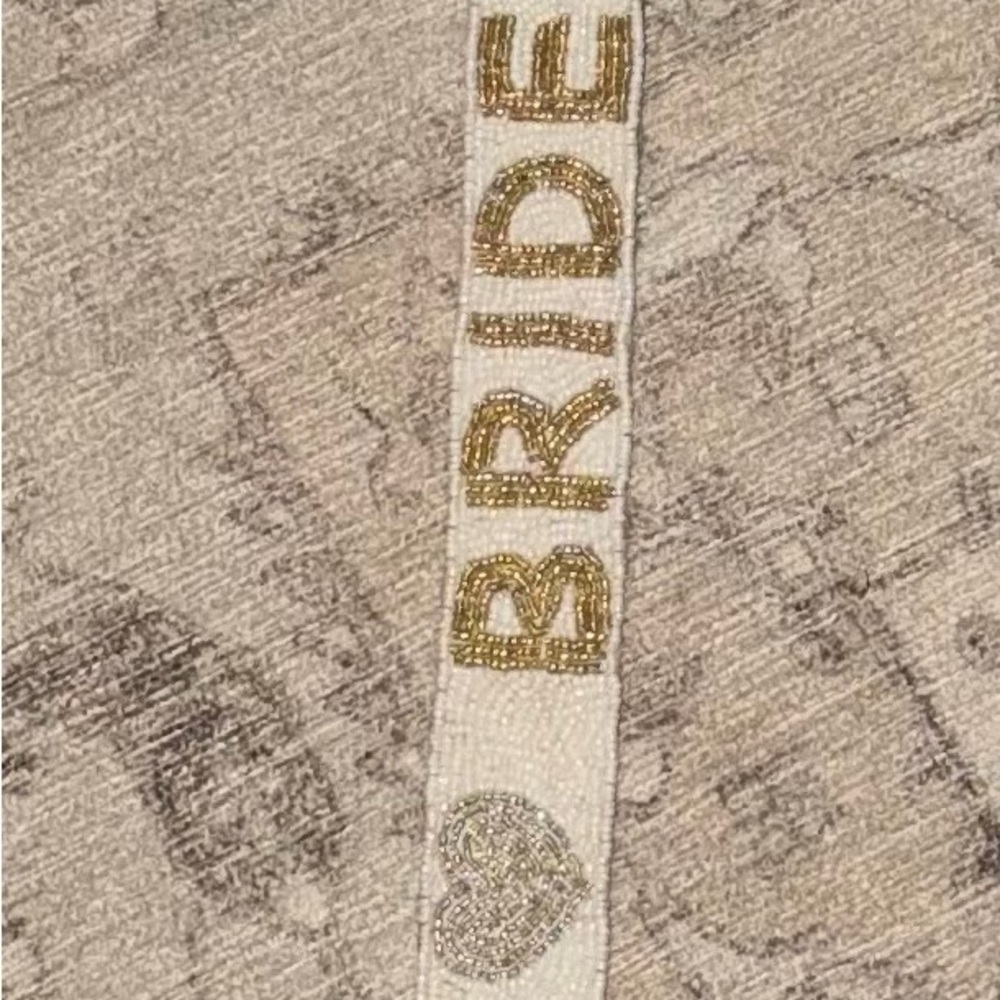 Gold and Silver Bride Sash